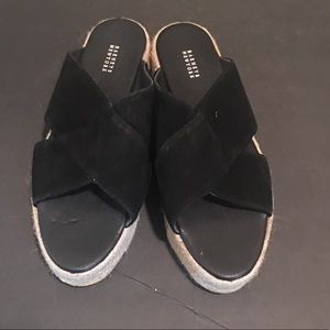 Barneys New York black espadrilles